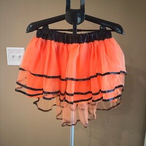 Orange and Black Layered Tutu Skirt